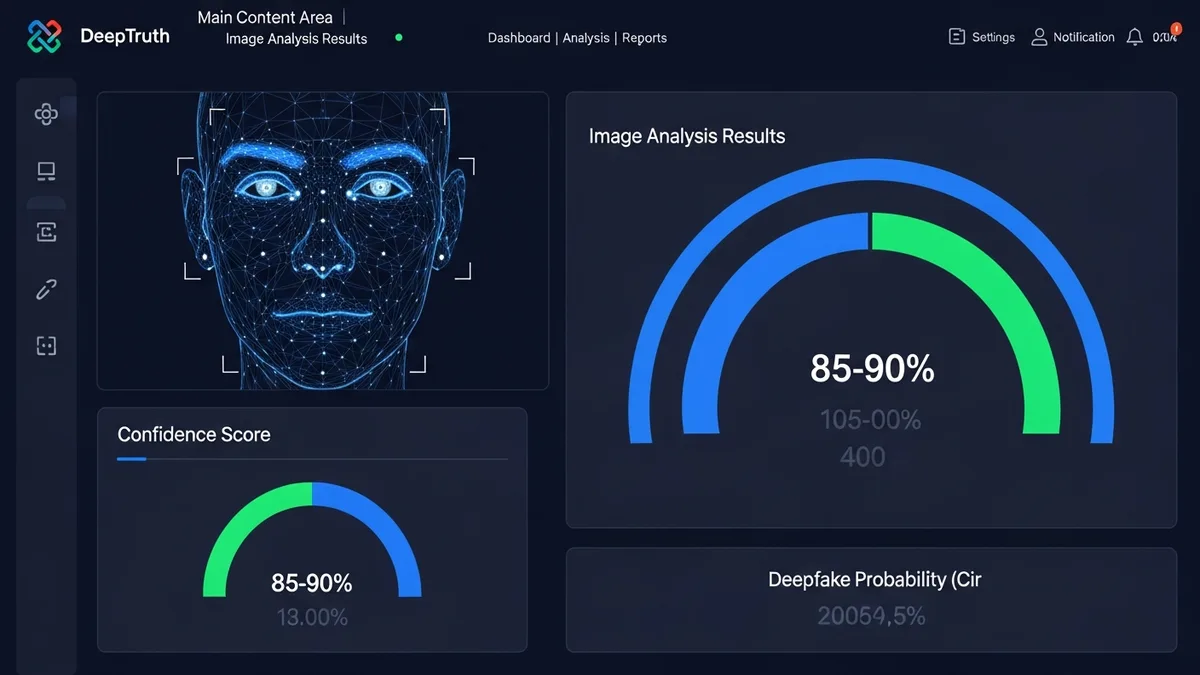 AI Shield deepfake detection dashboard